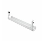 StarTech.com Goulotte Passe Câble Bureau, Organiseur de Câbles Ajustable en Longueur, Installation à Pinces, Aucun Perçage Nécessaire, Support Multiprise, Blanc