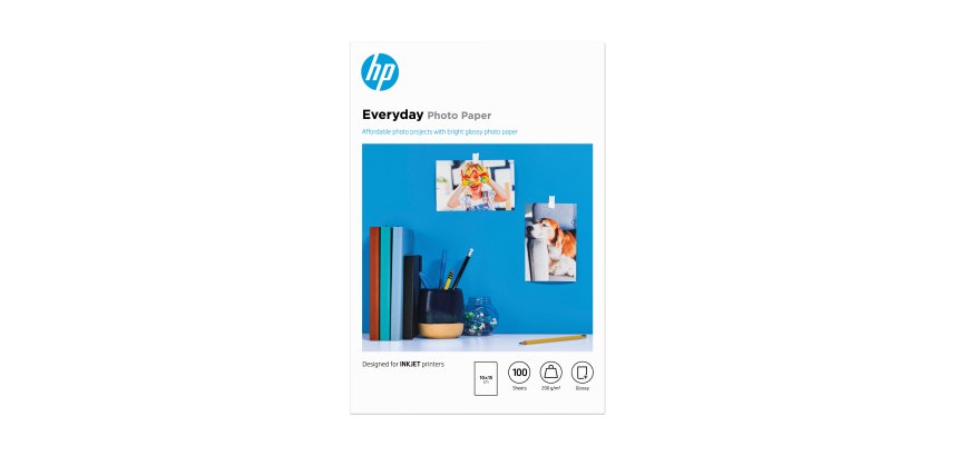 HP Papier photo Everyday, brillant, 200 g/m2, 10 x 15 cm (101 x 152 mm), 100 feuilles