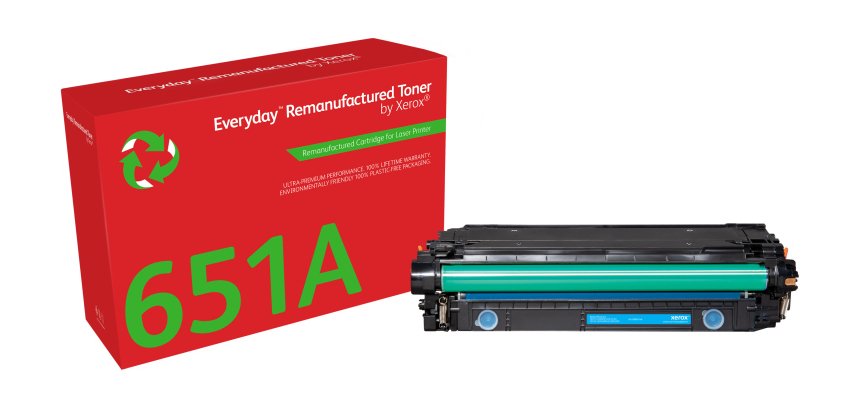 Tóner Everyday™ Cian remanufacturado de Xerox es compatible con HP 651A 650A 307A (CE341A/CE271A/CE741A), Capacidad estándar