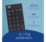 R-Go Tools Teclado numérico R-Go Numpad Break, teclado numérico ergonómico con software de pausa, bluetooth, negro