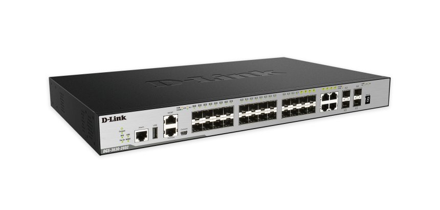 D-Link DGS-3630-28SC commutateur réseau Géré L3 1U Noir