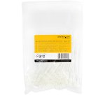 StarTech.com 4"(10cm) Cable Ties with Mounting Hole - 1/16"(2mm) wide, 7/8"(24mm) Bundle Dia. 18lb(8kg) Tensile Strength, Nylon 66 Self Locking Ties w/Screw Hole, UL Listed, 100 Pack - TAA