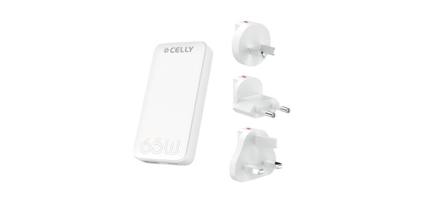 Celly TCTRAVELUNI65W cargador de batería USB