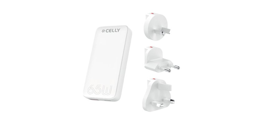 Celly TCTRAVELUNI65W carica batterie Caricatore per batteria USB