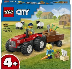 LEGO City Red Farm Tractor with Trailer & Sheep
