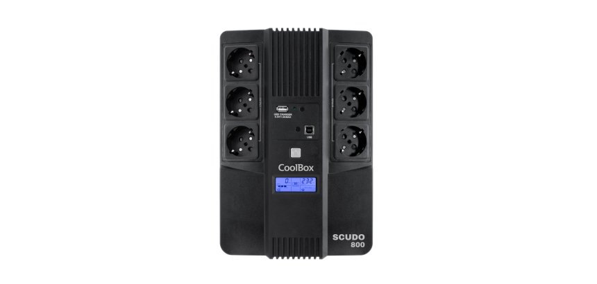 CoolBox SAI SCUDO3 800VA 480W 3+3 SCHUKOS + SOFTWARE