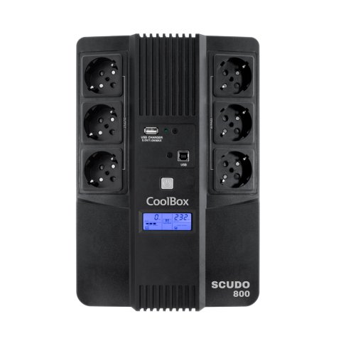 CoolBox SAI SCUDO3 800VA 480W 3+3 SCHUKOS + SOFTWARE