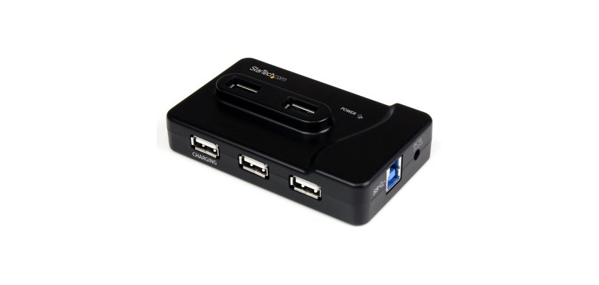StarTech.com 6 Port USB 3.0 / USB 2.0 Combo Hub with 2A Charging Port – 2x USB 3.0 & 4x USB 2.0