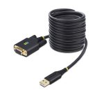 StarTech.com Adaptateur USB vers Série Null Modem de 3m, Vis/Écrous DB9 Interchangeables, COM Rétention, Câble Adaptateur USB-A vers RS232, FTDI, ESD Niveau 4, Windows/macOS/ChromeOS/Linux - Construction TPE
