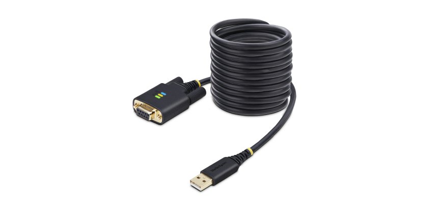 StarTech.com Adaptateur USB vers Série Null Modem de 3m, Vis/Écrous DB9 Interchangeables, COM Rétention, Câble Adaptateur USB-A vers RS232, FTDI, ESD Niveau 4, Windows/macOS/ChromeOS/Linux - Construction TPE