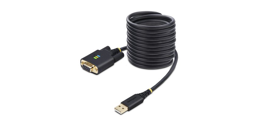 StarTech.com Adaptateur USB vers Série Null Modem de 3m, Vis/Écrous DB9 Interchangeables, COM Rétention, Câble Adaptateur USB-A vers RS232, FTDI, ESD Niveau 4, Windows/macOS/ChromeOS/Linux - Construction TPE