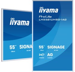 iiyama LH5581UHSG-1AG Écran d'affichage dynamique Écran plat de signalisation numérique 138,7 cm (54.6") Wifi 500 cd/m² 4K Ultra HD Blanc Intégré dans le processeur Android 24/7