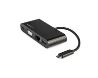 StarTech.com Adaptateur Multiport USB-C - Mini Dock USB-C avec Sortie Vidéo VGA 1080p - Power Delivery Passthrough 60W - USB 3.1 Gen 1 Type-A 5Gbps, Gigabit Ethernet - Station d'Acceuil