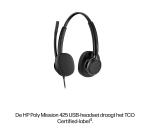 HP Poly Mission 425 Stereo USB Wired Headset (Bulk)