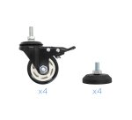 TooQ FS20200M-B Soporte de suelo con ruedas/patas para pantallas de 60" - 105"