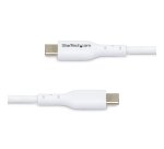 StarTech.com Cable de Carga USB-C de 3m - Cable de Carga USB Tipo C para Portátil - Cable USB para Tablet o Móvil - Entrega de Alimentación PD de 60W 3A - Cable de Datos - Macho a Macho - Blanco