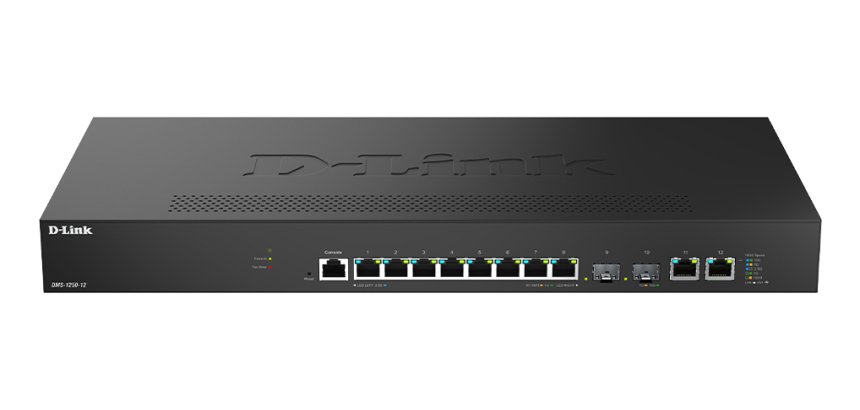 D-Link DMS-1250-12/E commutateur réseau Géré L2 10G Ethernet (100/1000/10000) Noir