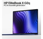 HP EliteBook X G2q 14 inch Notebook Next Gen AI PC Wolf Pro Security Edition Copilot+ PC Snapdragon X1P-42-100 Ordinateur portable 35,6 cm (14") WUXGA 32 Go LPDDR5x-SDRAM 1 To SSD Wi-Fi 7 (802.11be) Windows 11 Pro Bleu