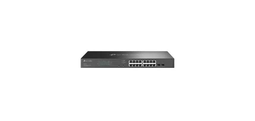 TP-Link Omada SG2218P commutateur réseau Géré L2/L2+ Gigabit Ethernet (10/100/1000) Connexion Ethernet, supportant l'alimentation via ce port (PoE) 1U Noir