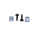 StarTech.com Lot de 50 Vis 10-32 de 19mm et Écrous à Clip à Trou Carré pour Baies de Serveurs, Armoires et Boîtiers de 19" ou 10", Noir et Argent - TAA