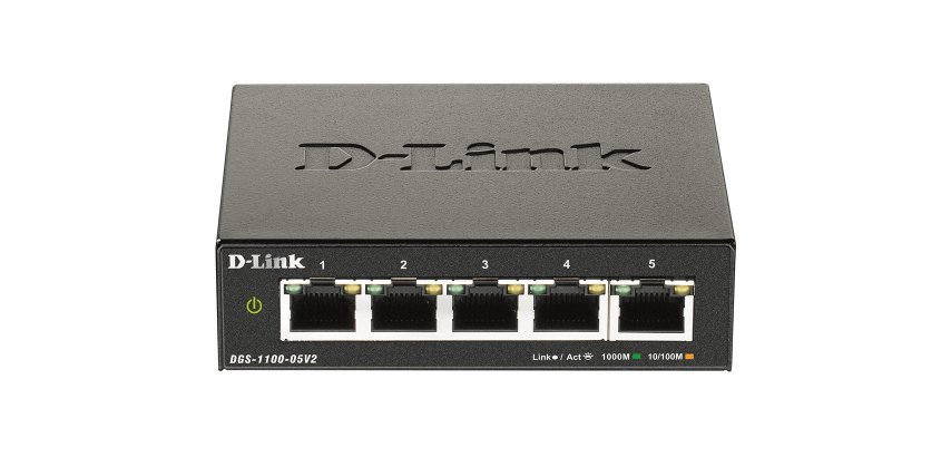 D-Link DGS-1100-05V2/E commutateur réseau Géré L2 Gigabit Ethernet (10/100/1000) Noir