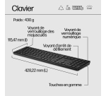 HP 450 WL BLK PROGRAMMABLE KBD clavier FR sans fil +USB Noir
