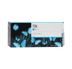 HP Cartouche d’encre DesignJet 738, cyan, 300 ml