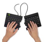 R-Go Tools Clavier ergonomique R-Go Split Break v2 avec logiciel de pause, clavier ergonomique divisé, AZERTY (FR), Filaire, noir