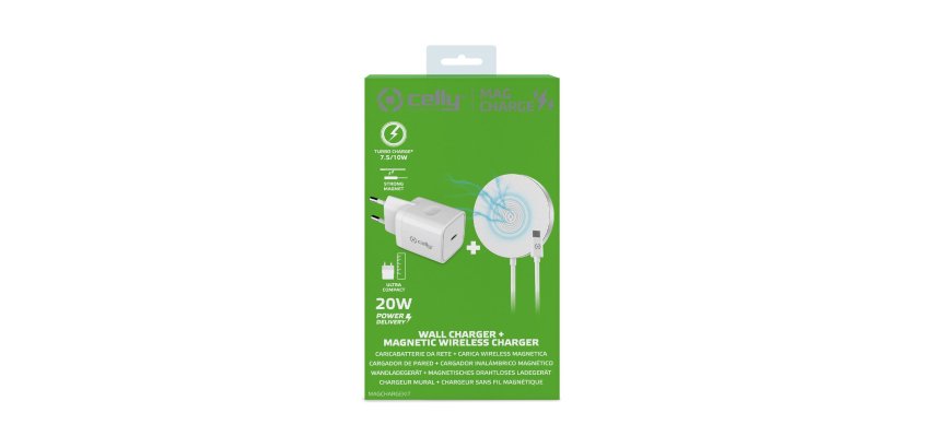 Celly Magchargekit Universale Bianco AC Carica wireless Interno