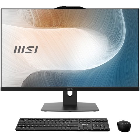 MSI MODERN AM272P 1M-1096ES All-in-One PC Intel Core 7 150U 68,6 cm (27") 1920 x 1080 Pixeles PC todo en uno 16 GB DDR5-SDRAM 500 GB SSD Windows 11 Home Wi-Fi 6E (802.11ax) Negro