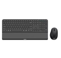 Philips 6000 series SPT6607B/34 keyboard Mouse included Home RF Wireless + Bluetooth Black