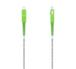 AISENS Cable Fibra Óptica Latiguillo G657A2 3.0 9/125 SMF Simplex CPR DCA LSZH, SC/APC-SC/APC, Blanco, 3.0 m