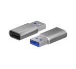 AISENS Mini Adaptador USB 3.2 Gen2 / USB 2.0 3A, Tipo USB-C/H-A/M, Gris