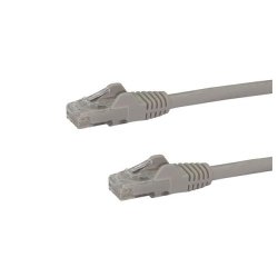 StarTech.com 15m CAT6 Ethernet Cable - Grey CAT 6 Gigabit Ethernet Wire -250MHz 100W PoE RJ45 UTP Network/Patch Cord Snagless w/Strain Relief Individually Tested