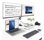 StarTech.com Station d'Accueil Universelle USB4 et Thunderbolt 4, Quatre Écrans sous Windows, Deux Écrans sur MacBook, Station d'Accueil HDMI DP avec Chargeur pour PC Portable 100W