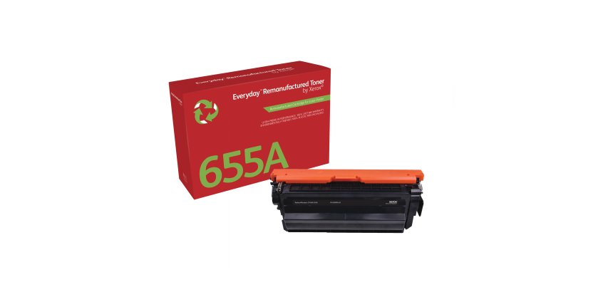 Toner remanufacturé Noir Everyday™ de Xerox compatible avec HP 655A (CF450A), Capacité standard
