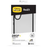 OtterBox Funda para Galaxy A54 5G React,resistente a golpes y caídas,Ultra-fina, Protectora,Testada con los estándares Militares anticaídas,Antimicrobiana, Black Crystal