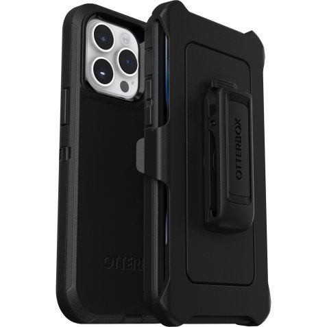 OtterBox Defender Case voor iPhone 14 Pro, Schokbestendig, Valbestendig, Ultra-robuust, Beschermhoes, 4x Getest volgens Militaire Standaard, Zwart