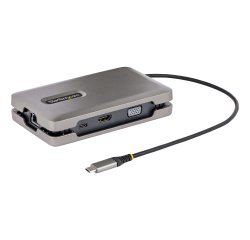StarTech.com USB-C Dual Monitor Multiport Adapter up to 4K 60Hz USB-C DP Alt Mode Video Output & HDMI 2.0, or 1080p VGA, 100W PD Pass-Through, USB Type C Mini Dock, USB-C Docking Station, MST Hub