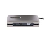 StarTech.com USB-C Multiport-Adapter - USB-C Dockingstation mit USB-C Videoausgang DP Alt Mode/4K HDMI 2.0/VGA - USB-C Hub/Dock mit Doppelbildschirm - Mini Dockingstation für Laptop, 100W PD Pass-Through