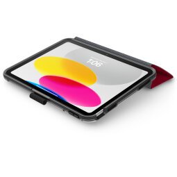 OtterBox Coque Symmetry Folio pour iPad 10th gen, Antichoc, anti-chute, étui folio de protection fin, testé selon les normes militaires, Rouge, livré sans emballage