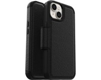 OtterBox Strada-hoesje voor iPhone 14, schokbestendig, valbestendig, lederen folio met kaarthouder, 3x getest volgens militaire standaard, Zwart, Geen retailverpakking