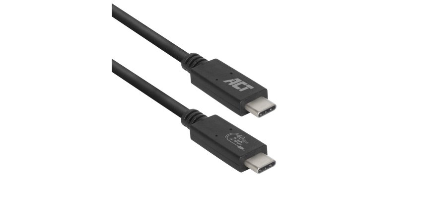ACT Câble USB Type-C® USB4® 40 Gbit/s 240 W, certifié USB-IF 0,8 mètre
