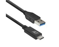 ACT AC7417 câble USB USB 3.2 Gen 1 (3.1 Gen 1) 2 m USB C USB A Noir