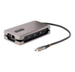 StarTech.com Adattatore Multiporta USB-C - Docking Station USB Type-C 3.2 Gen2 10Gbps con Uscita Video HDMI 2.0b 4K 60Hz, Hub USB (2xUSB-C, 1xUSB-A), PD 100W Pass-Through - Mini Dock da Viaggio con Cavo da 30 cm