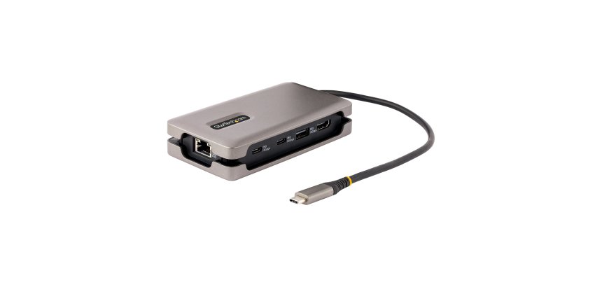 StarTech.com Adaptateur Multiport USB C - Station d'Accueil USB C, 4K 60Hz HDMI 2.0b, HDR, Hub USB 3.2 Gen 2 10Gbps - Mini Dock USB C 100W PD Pass-Through - Adaptateur Vidéo avec Câble de 30cm pour PC Portable
