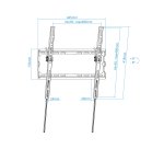 TooQ LP1071T-B soporte para TV 177,8 cm (70") Negro