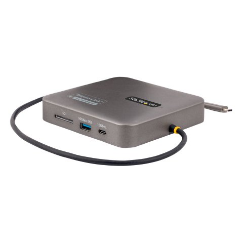 StarTech.com Docking Station USB C - USB Tipo C - HDMI Doble de 4K 60Hz compatible con MacBook Pro (M1/M2/M3/M4) y Windows - Hub Ladrón USB-A/USB-C de 10Gbps - PD de 100W - GbE - SD - Cable 56cm