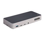 StarTech.com Station d'Accueil Triple Moniteur USB-C, Dock Triple HDMI/DP, Hub 5xUSB, GbE, 100W PD, Docking Station Compatible TB 3/4