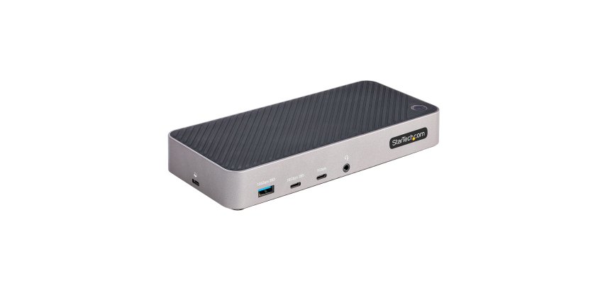 StarTech.com Station d'Accueil Triple Moniteur USB-C, Dock Triple HDMI/DP, Hub 5xUSB, GbE, 100W PD, Docking Station Compatible TB 3/4